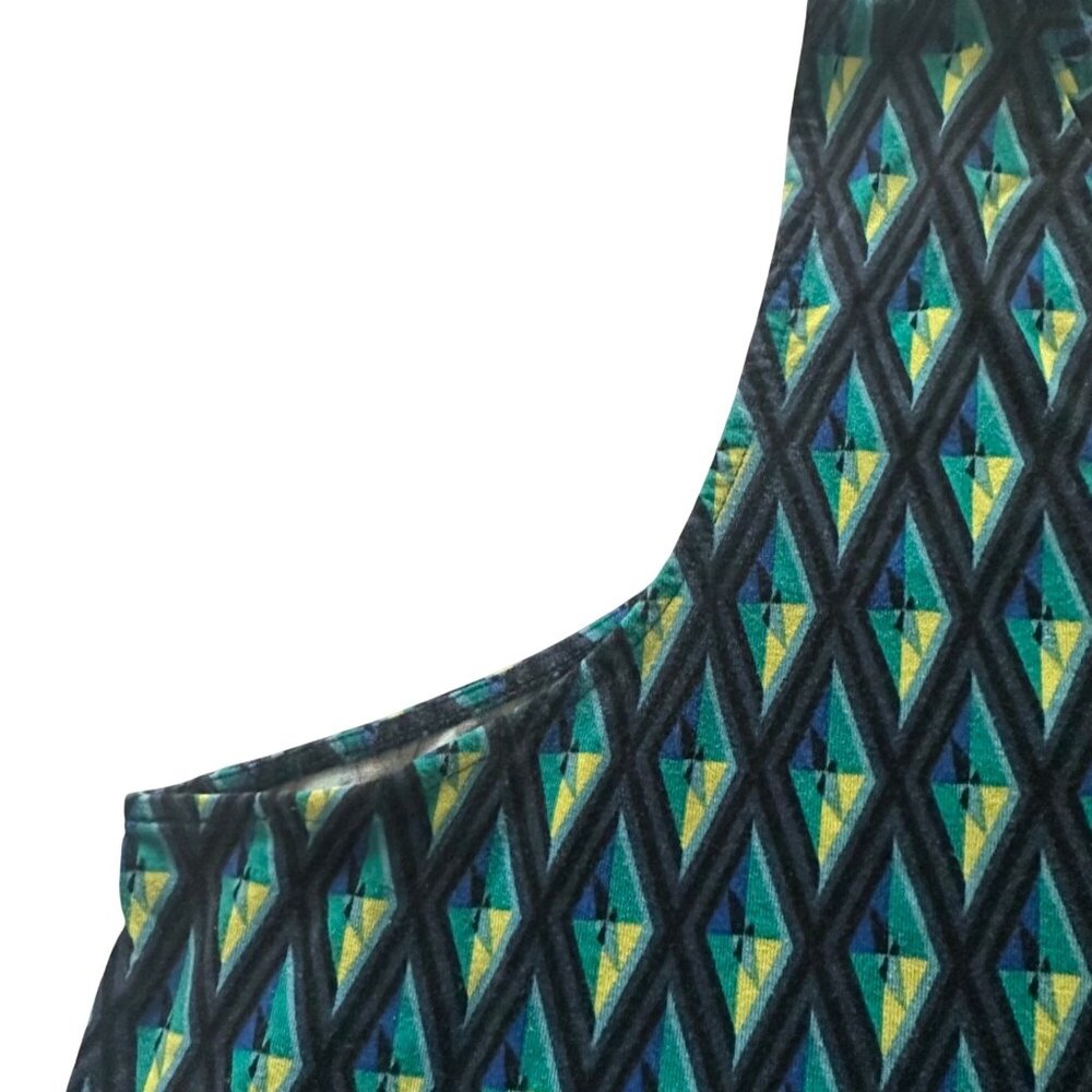 Lane Bryant Sleeveless V-Neck Diamond Print Tank Top Size 22/24 Rayon/Spandex - Picture 8 of 14